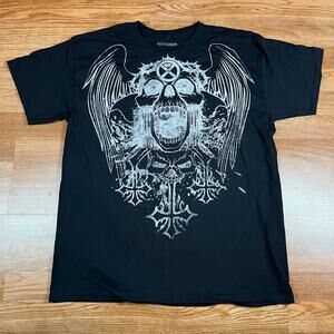 Ken Carson XSIDEDOWN Black Skull T‎ Shirt Men’s Sz L New